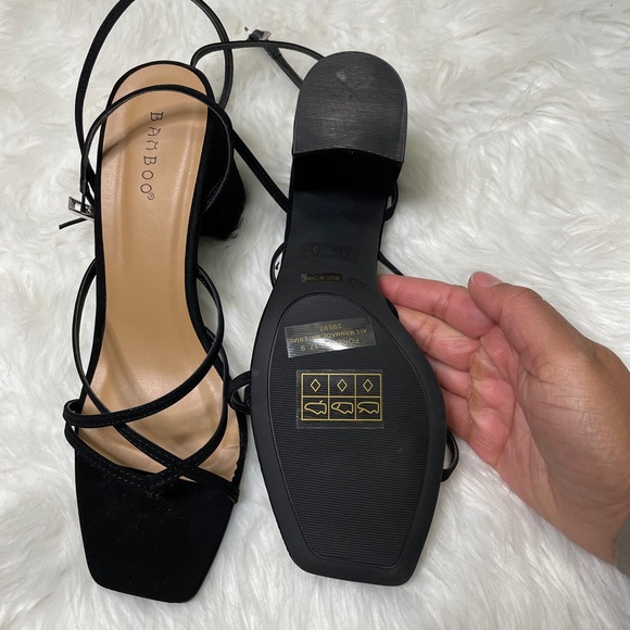 Square toe block heel sandals - Picture 4 of 5